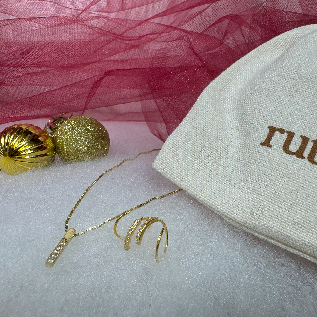 C1/ピアス+ネックレス ジルコンセット